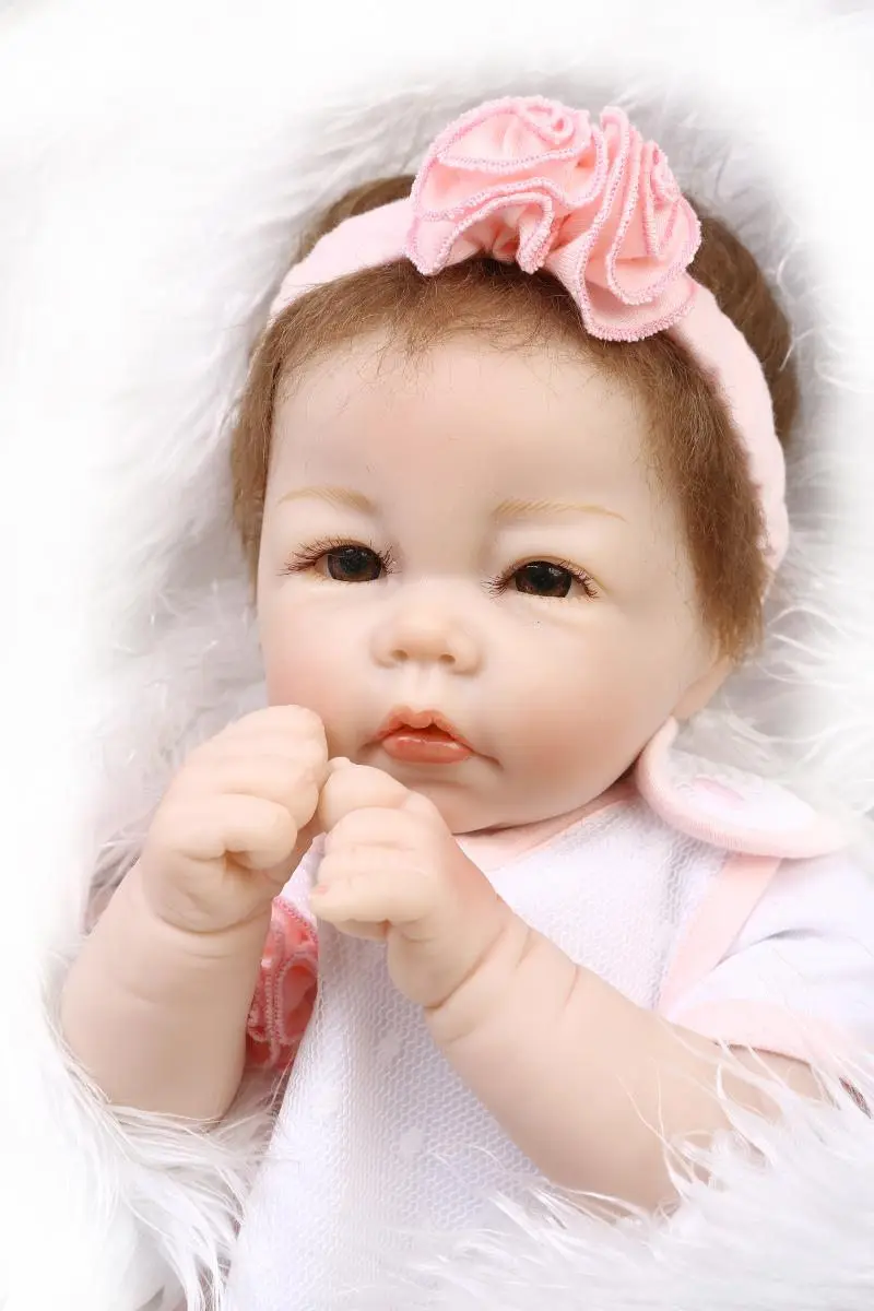 NPK 50 см около 20 дюймов силиконовые куклы реборн с летним сезоном куклы Одежда Горячая Детская кукла Playmate Bonecas Bebe реборн игрушка - Цвет: A104 Girl Doll