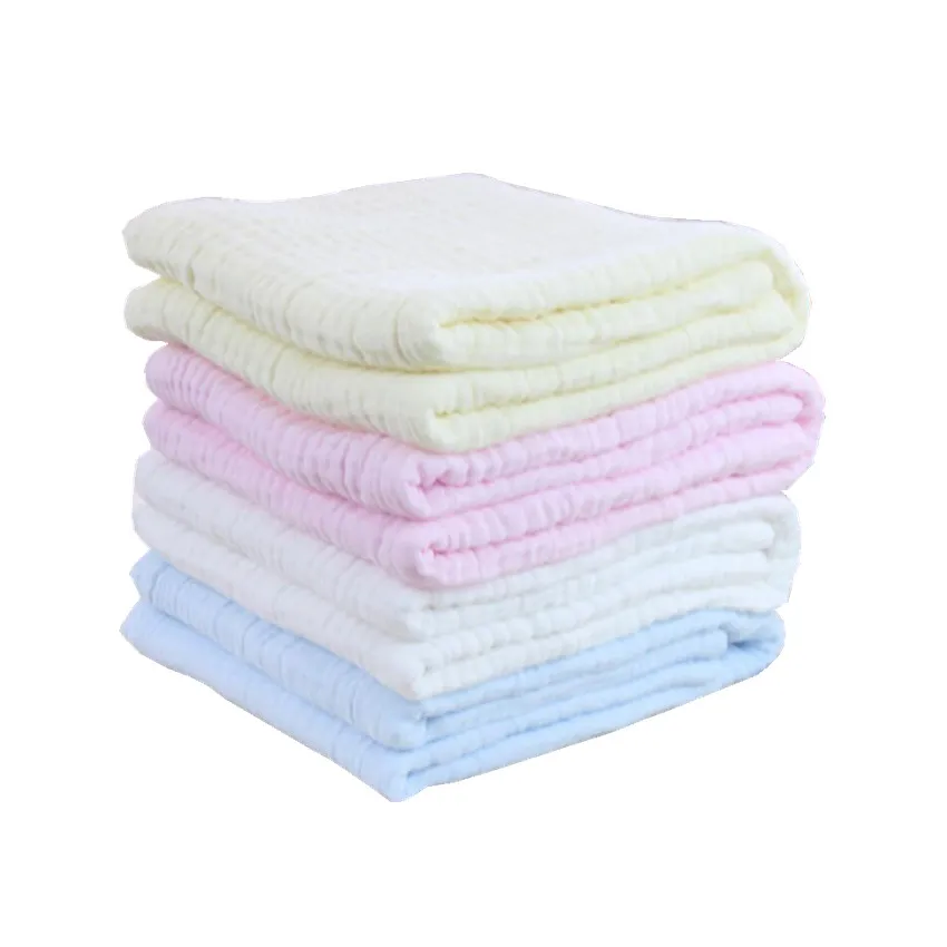 Детские 100% хлопковое муслиновое одеяло для новорожденных 6 слоев марли Ванна Полотенца пеленать новорожденного для закутывания 105 см * 105 см