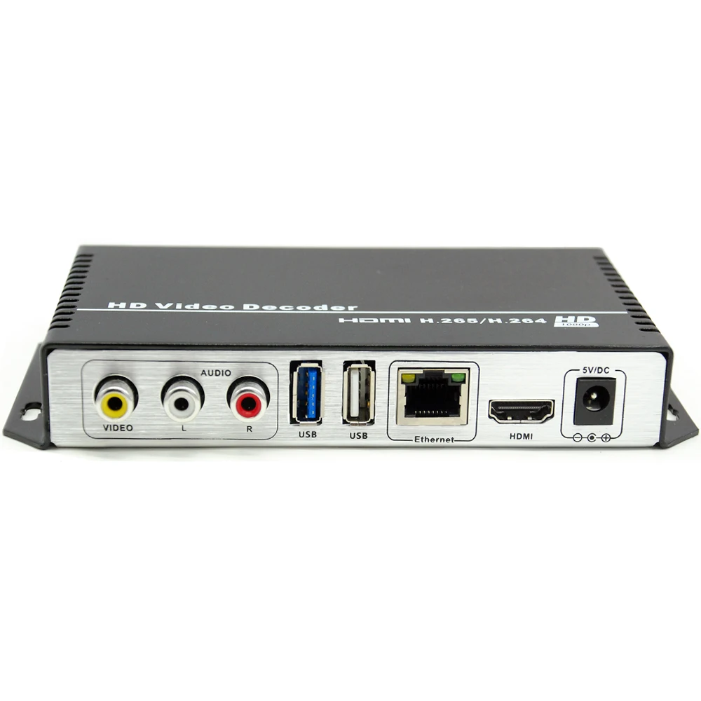 H.265 Ultra HD 4K Video Audio Decoder IP Streaming Decoder IP To HDMI + CVBS AV Support 4K Output For Decoding Encoder