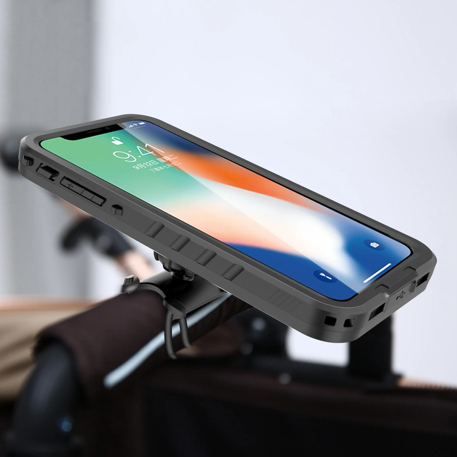 Велосипедное крепление для iPhone X XS 7 8 Plus Splashproof чехол держатель телефона на руль