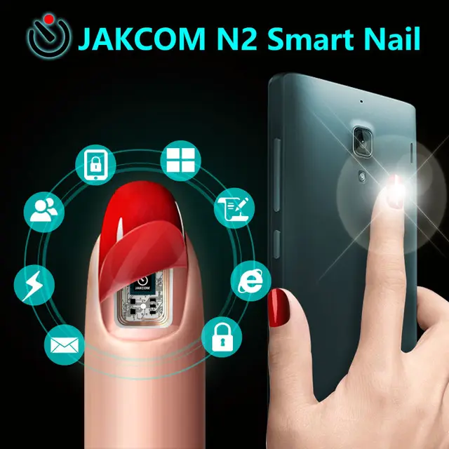 JAKCOM N2 Smart Nail Simulat IC card Connect Phone Flash LED Smart Manicure New NFC Smart Wearable gadget N2M N2F N2L 3types