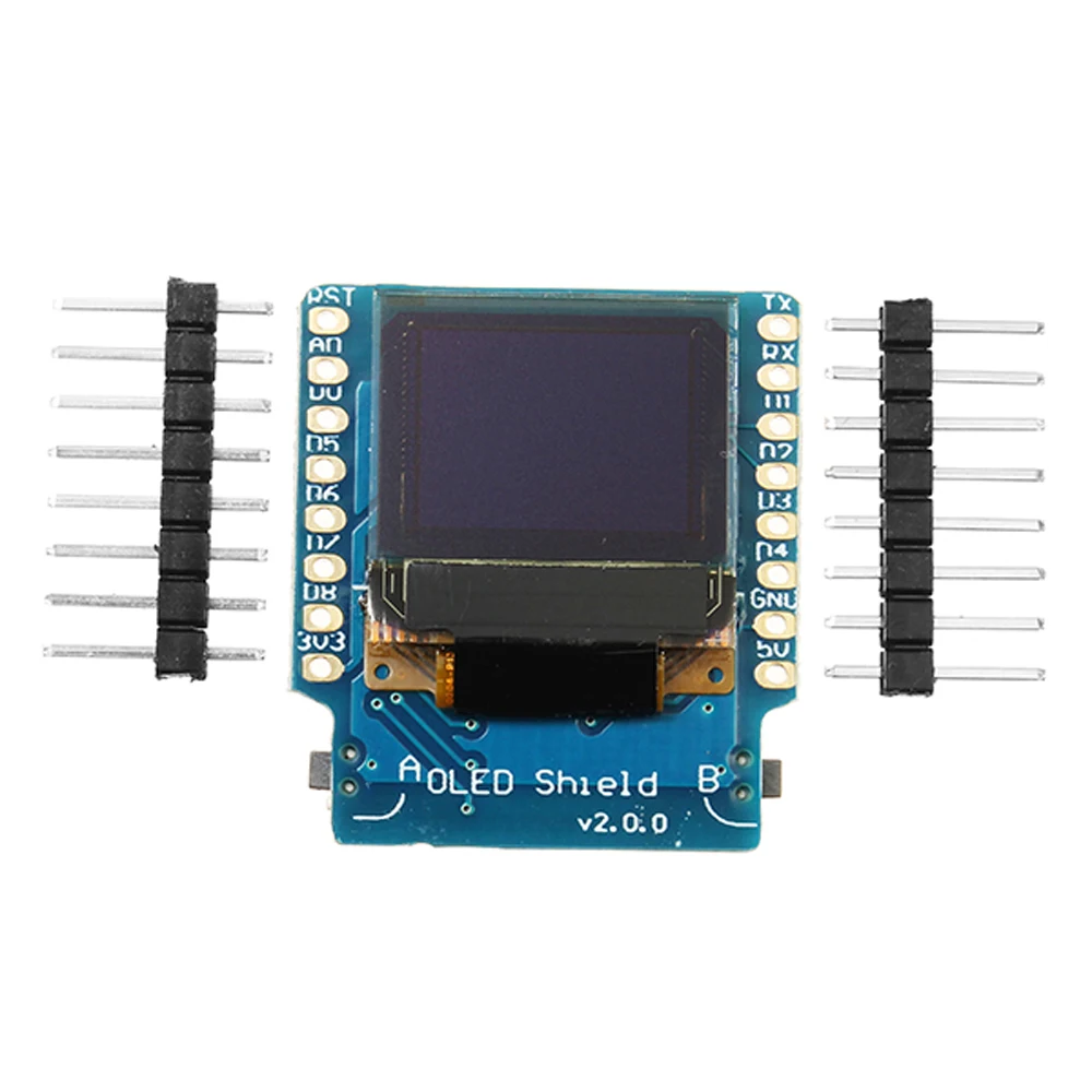 

OLED Shield Display V2.0.0 For Wemos D1 Mini 0.66" Inch 64X48 IIC I2C Two Button Module