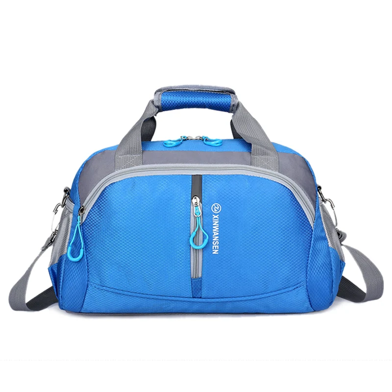 Waterproof Nylon Travel Luggage Bag Large Capacity Sports Yoga Gym Bag Women Fitness Basketball Training Shoulder Bag XA1WD - Цвет: Blue