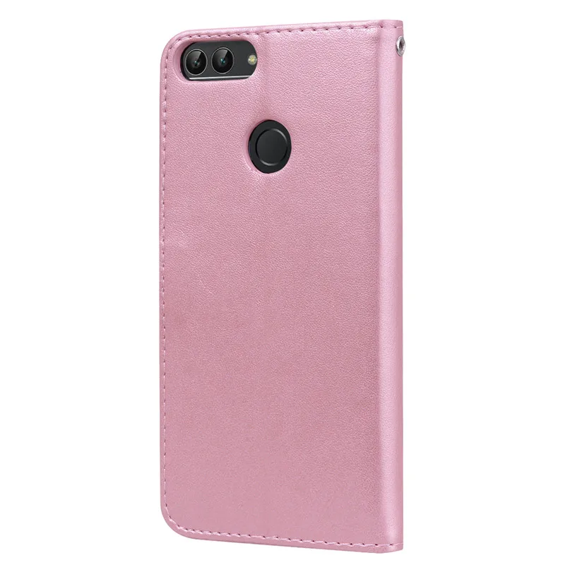 Huawei P Smart Case Soft Silicon TPU Wallet Flip Leather Phone Case For Huawei P Smart Cover FIG-LX1 Enjoy 7S Case