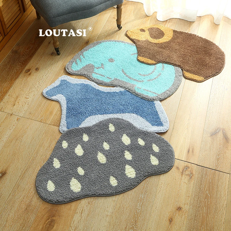 Loutasi нескользящий коврик для ванной комнаты напольный коврик для туалета водяная пыль абсорбент Ванная комната ковролин коврик из мягкой дышащей ткани Кухня подушка для ванны
