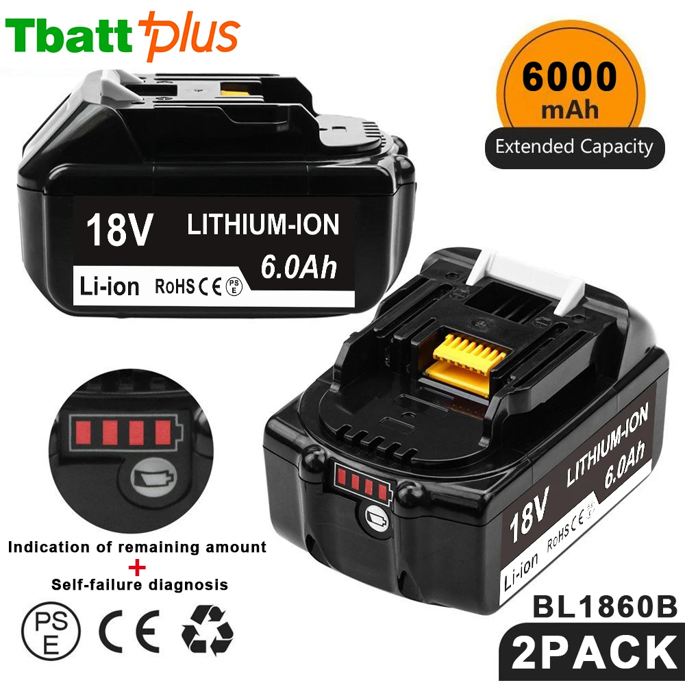 

NEW 18V 6.0Ah LITHIUM ION BATTERY LXT FOR MAKITA BL1860 BL1830 BL1850 Battery LATEST PACK