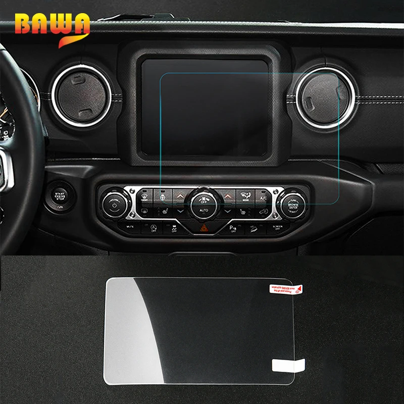 

BAWA Interior Mouldings for Jeep Wrangler JL 2018 Nanofilm Car GPS Navigation Screen Protector Stickers of LCD Screen Sticker