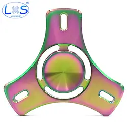 Нержавеющая сталь Tri-блесны Непоседа игрушки ручной Spinner Для аутизма и СДВГ стресса время вращения Длинные анти-стресс Игрушечные лошадки