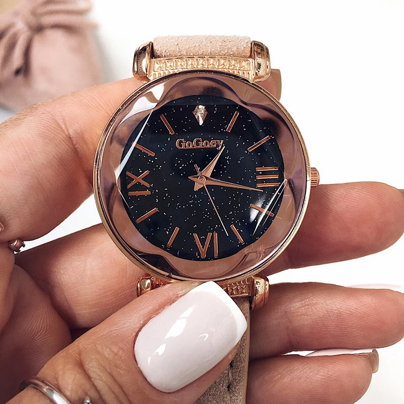 

Women's Watches Luxury Gogoey Ladies Watch Women Starry Sky Wrist Watch Personality Romantic Rhinestone Designer Reloj Mujer