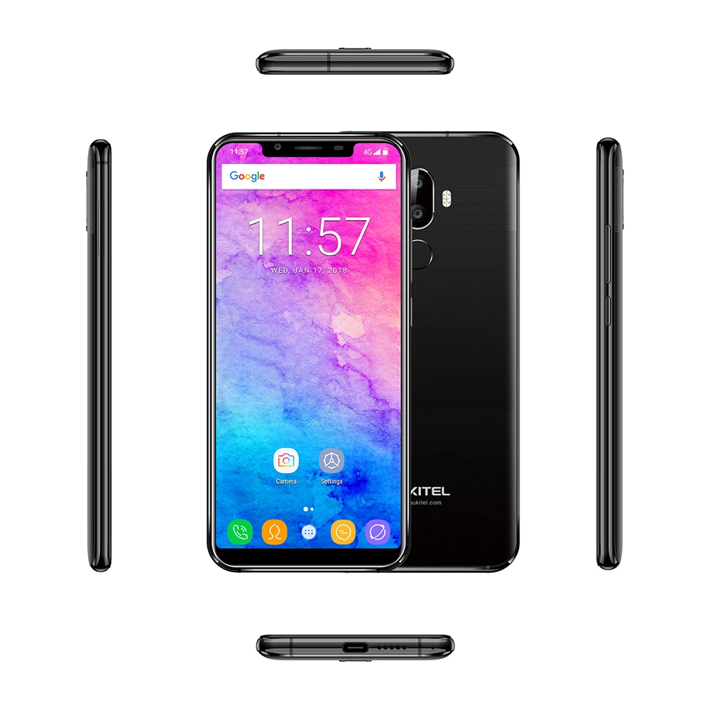 OUKITEL U18 смартфон 5 85 ''HD 21:9 + Android 7 0 MTK6750T Octa Core 4 GB 64 4000 mAh 16MP 13MP отпечатков пальцев