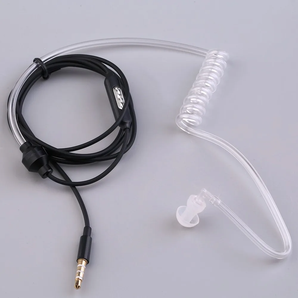 

Hot New Single Stereo Secret Service Air Tube 3.5mm Anti Radiation Mobile Phone Headsets Earphone With Air Pipe KY-011