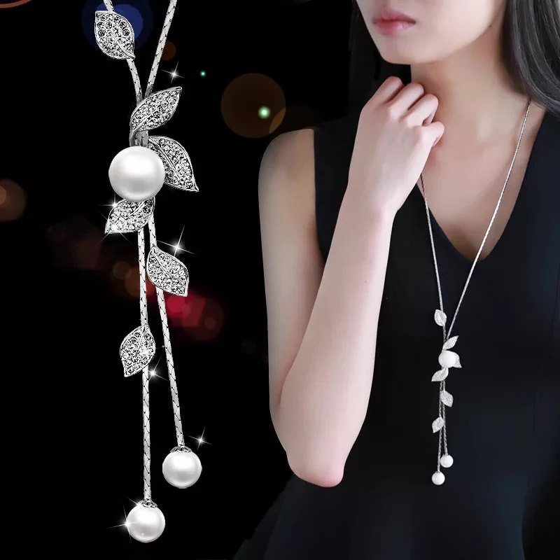 Meyfflin-Collier-Femme-Simulated-Pearl-Long-Necklace-Fashion-Women-Crystal-Snowflake-Necklace-Pendant-Jewelry-Chain-Bijoux