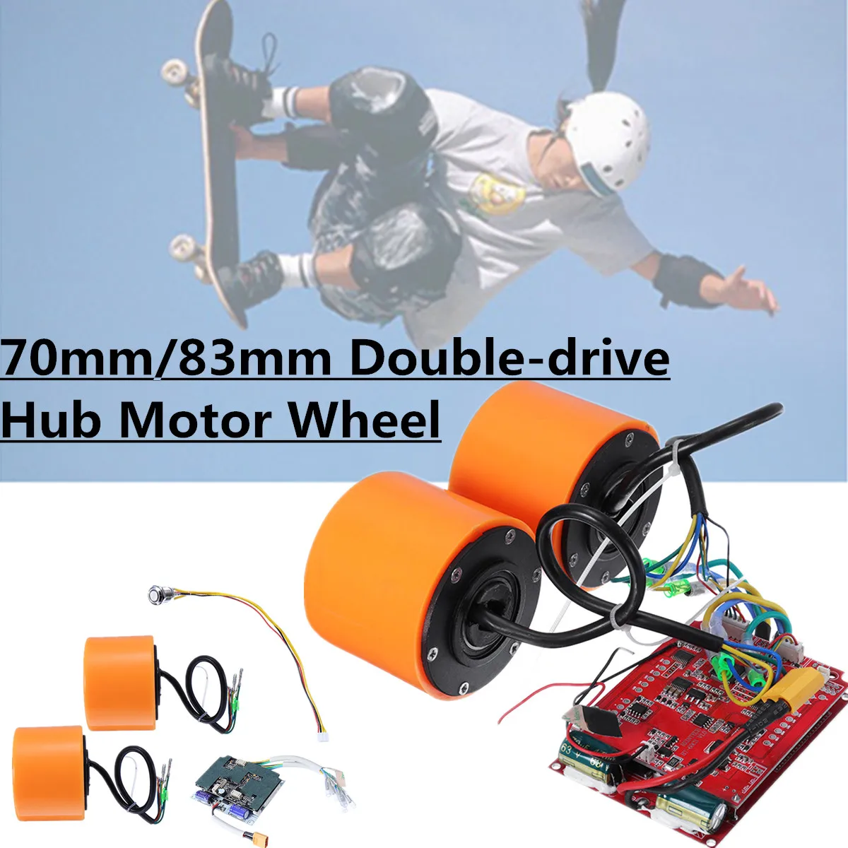

70mm 83mm 350W Brushless hub motor wheels kits for Electric Skateboard Off Road Skateboard Drive 4 Wheel Longboard Mountains