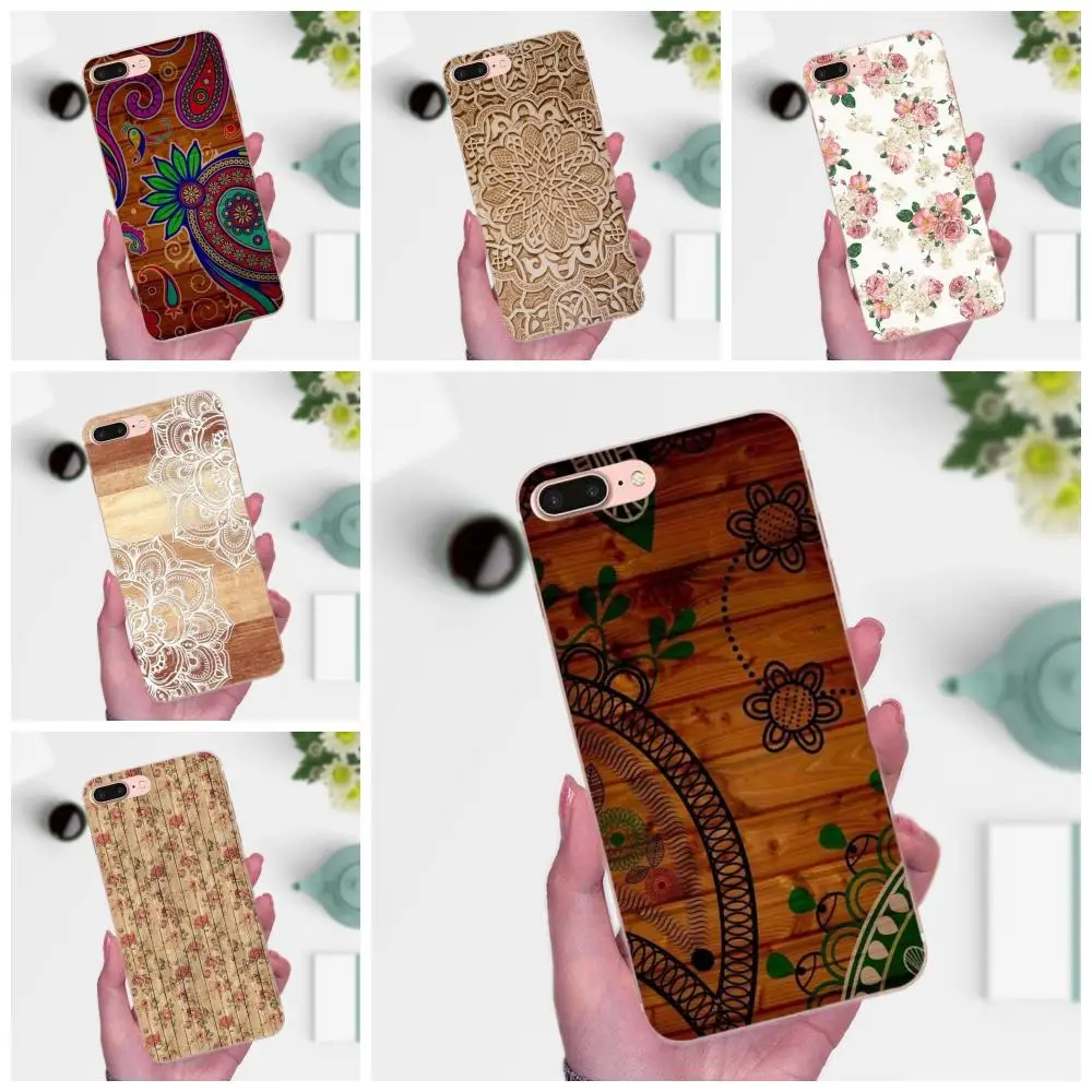Дерево мандала цветок искусство для Apple iPhone 4 4S 5 5C 5S SE 6 6S 7 8 Plus X XS Max XR Мягкий