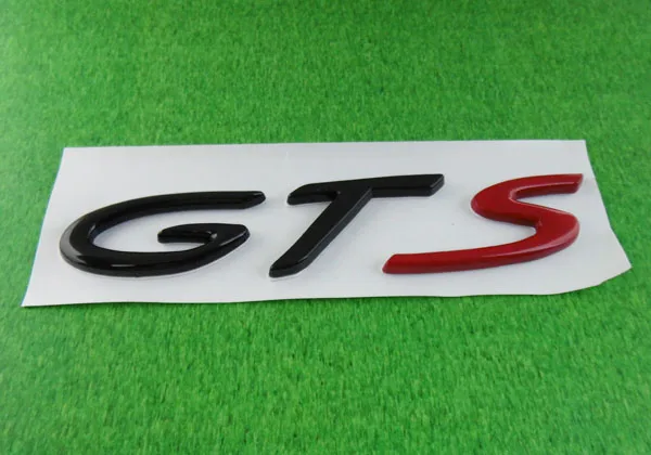 

Auto car Black Red GTS for Cayenne Trunk Rear Emblem Badge Decal Sticker