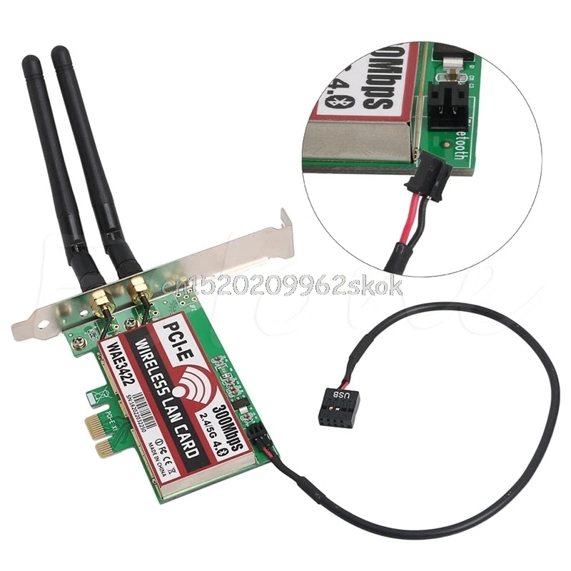 Goede Pci E Pci Express Carte Dubbele Bande 300Mbps Wlan Wifi Adaptateur Bluetooth 4.0 Jy23 19 Dropship