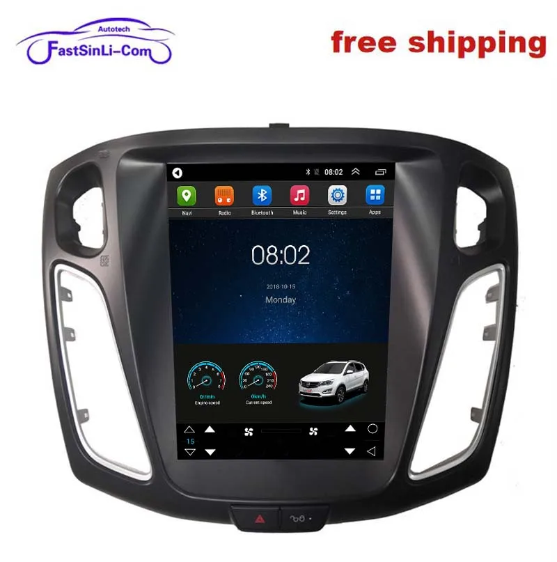 Perfect 64GB ROM Car Android8.1 Player for Ford Focus 2012-2017 GPS Navigation Vertical screen 0