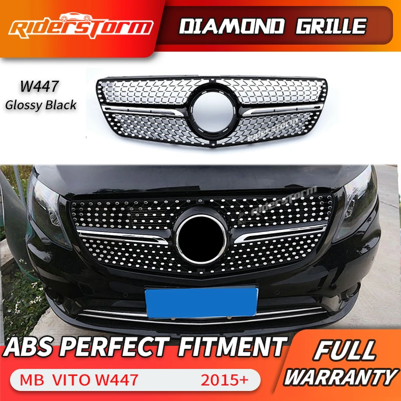 For V Class Grill W447 and VITO Diamond Grille V260 V220 Racing diamond front grille mesh grill|Гоночные решетки| |
