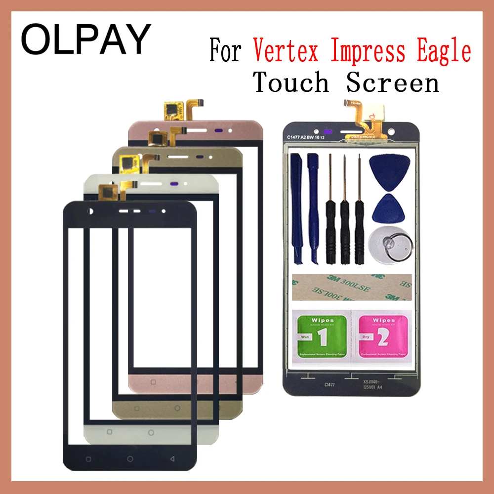 OLPAY 5,0 ''Новинка для Vertex Impress Eagle 3g сенсорный экран стекло дигитайзер панель объектив сенсор Бесплатный клей и салфетки