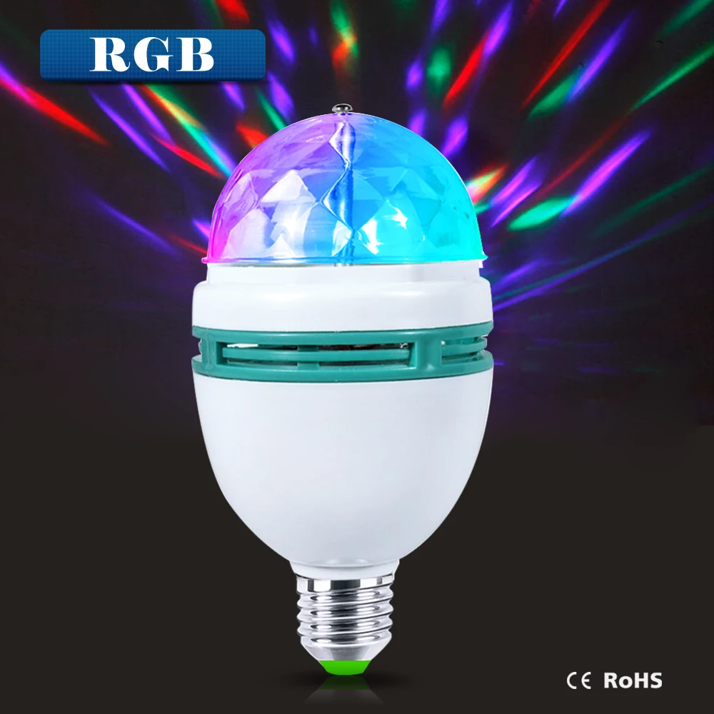 Buy E27 Mini RGB LED Night light RGB Auto Rotating