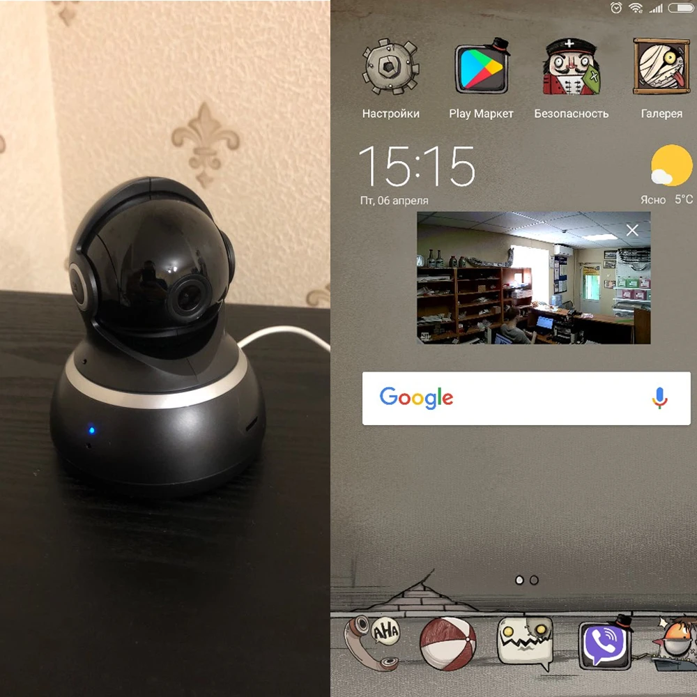 [Международное издание] Xiaomi Yi купол Камера 1080 P FHD 360 градусов 11" широкоугольный Пан- наклон Управление двухстороннее аудио YI купол Камера