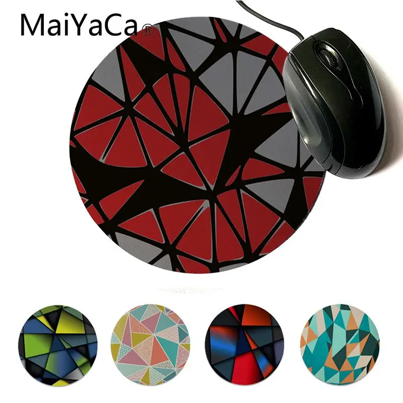 MaiYaCa простой дизайн неправильной треугольник геометрический цветной мрамор геймер играть 3D печать игровой прочный Тетрадь круглый Мышь