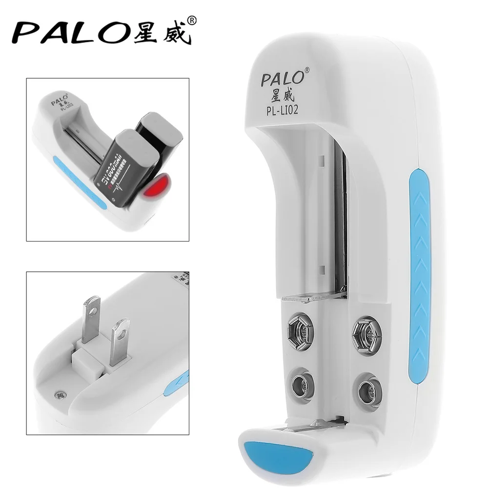 

PALO 3.7V 4.2V Single Slot Smart Battery Charger with Over Current Protection for 9V 18650 AA AAA Rechargeable Lithium Battery