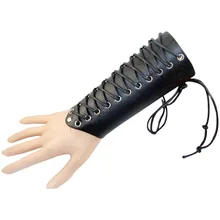 Унисекс кожзаменитель Gauntlet браслет широкий браслет Armor манжета