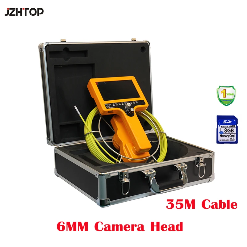 6mm handheld pipe camera video borescope endoscope 35m cable