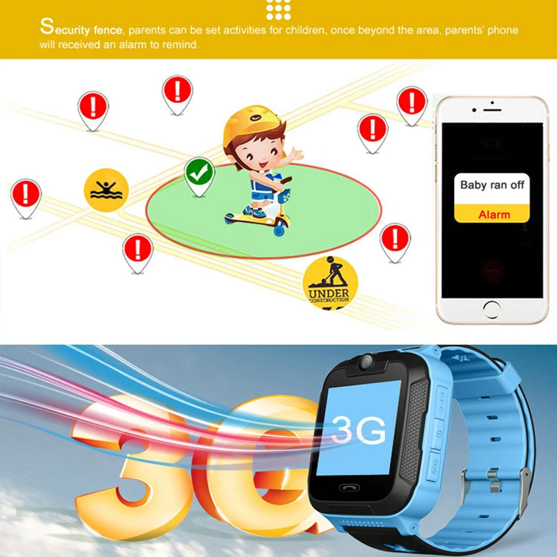 Умные часы D1 3G с GPS трекером для детей Детские умные Wi Fi кнопкой SOS VS Q50