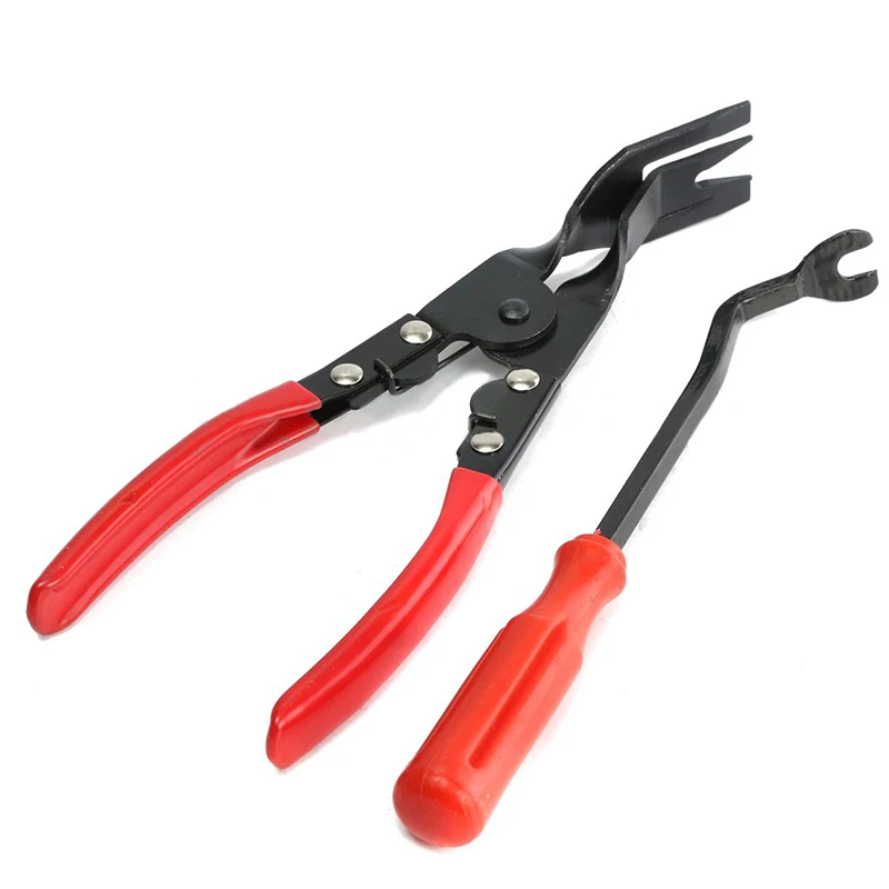 2pcs Car Door Card Panel Upholstery Remover Trim Staples Clip Quick Removal Pliers Pry Bar Tool Set Mayitr Hand Tools