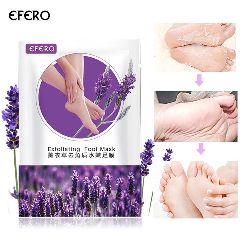 

efero Baby Feet Mask for Legs Exfoliating Foot Mask Skin Peeling Dead Skin Feet Mask Socks Lavender Socks for Pedicure Socks