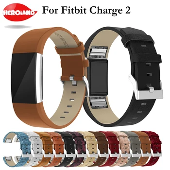 

Replacement For Fitbit Charge 2 Bands Leather Straps Band Interchangeable Smart Fitness Watch Band With Stainless for Charge2