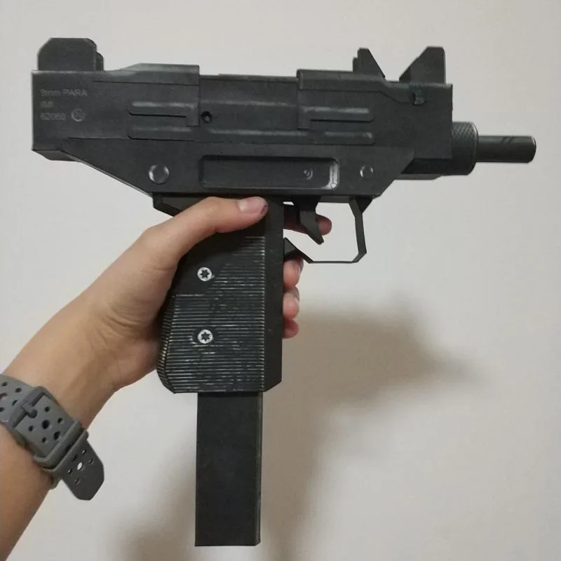 УЗИ пистолет Бумажная модель оружие огнестрельное оружие 3D стерео ручной работы чертежи Военная бумага сборная игрушка