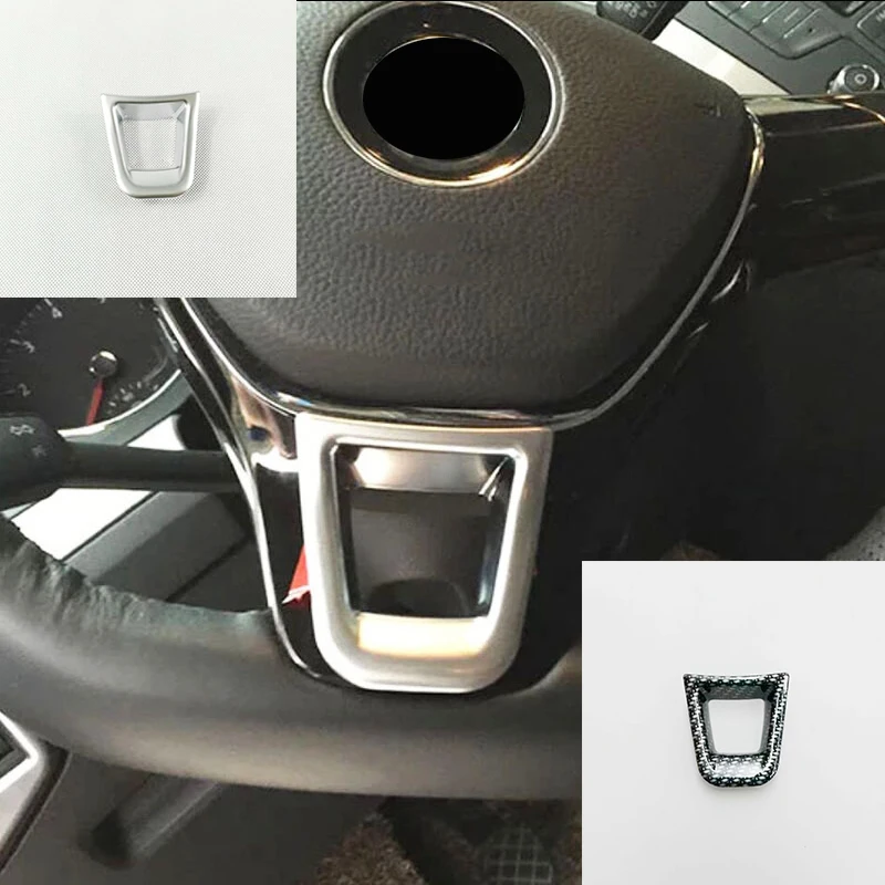 

For Passat B8 2016 2017 2018 ABS Matte and Carbon fibre Car Steering wheel Button frame cover trim car styling 1pcs