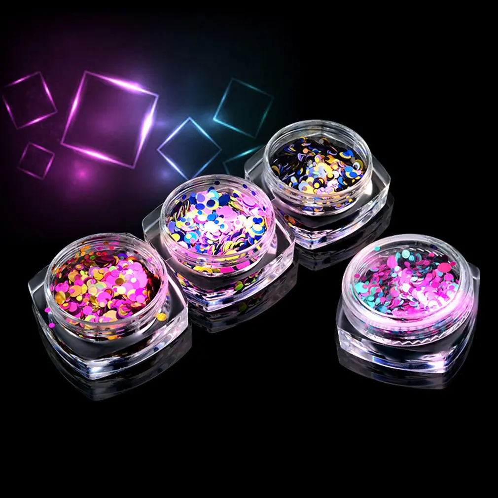 

Nail Ornament Round Laser Sequins Glitter Magic 12 Color Set M Series