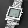 TVG Top Brand Luxury Men Watches Fashion Square Dial Remote Control Led Digital Sport watch Alarm TV DVD remote Mens Digital Wat 4