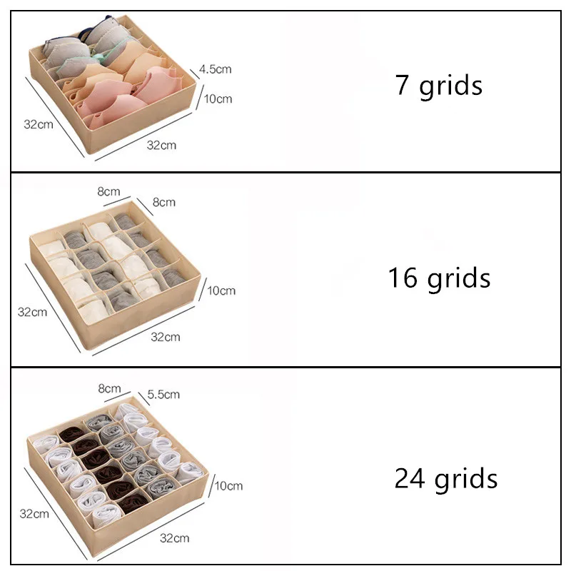 Home Solid Color Storage Box for Folding Socks Bra Underpants Underwear Organizer Home Solid Color Storage Box for Folding Socks Bra Underpants Underwear Organizer