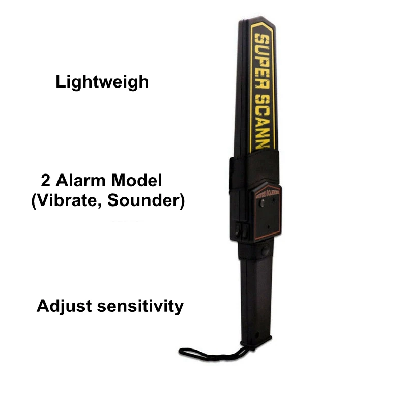 Портативные Переносные металлодетекторы для проверки безопасности высокочувствительный сканер инструмент с кобурой для ремня черный