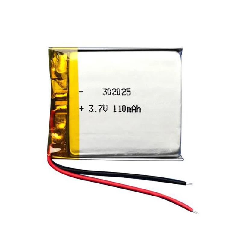 110mAh 3,7 V 302025 ithium полимерный аккумулятор для gps psp MP3 MP4 MP5 DVD маленькие игрушки батарея Bluetooth динамик литий-ионный аккумулятор