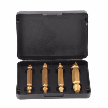 

Titanium 4pcs Broken Bolt Damage Screw Remover Extractor Drill Bits Easy Out Stud Reverse