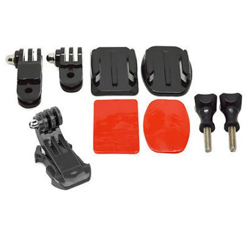 Flat Curved Helmet Front / Side Mounting Kit with J Hook for Gopro Hero 5 4 3+ SJ4000 accessories | Электроника