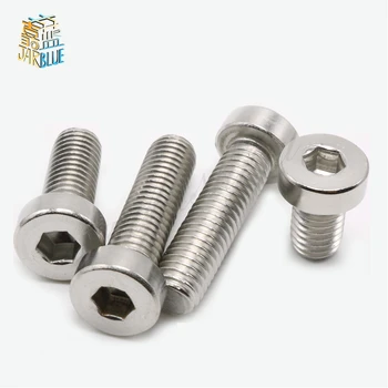 

2-10PCS M8 M10 M12 304 A2-70 stainless steel DIN7984 Hex Hexagon Socket Thin Low Short Profile Head Allen Cap Screw Bolt L=4-40m