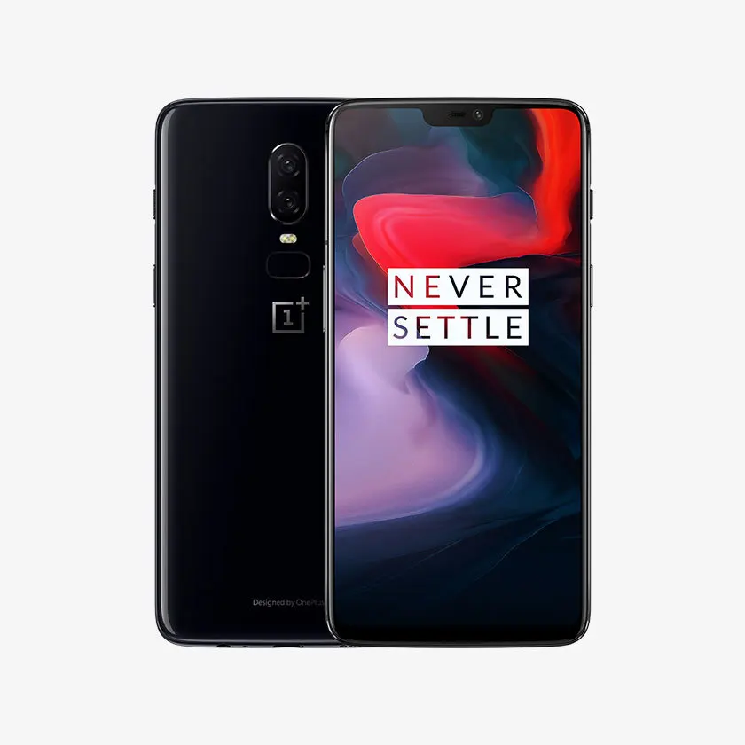 Мобильный телефон Oneplus 6, 4G LTE, четыре ядра, Android 8,1, 6,28 дюймов, ips, 2290X1080, 8 Гб ram, 256 ГБ rom, МП, распознавание лица, NFC, водонепроницаемый - Цвет: Mirror Black