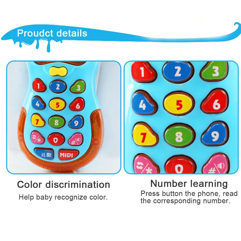 Многофункциональная смарт-игрушка для детей, телефон, музыка, освещение, мобильный телефон, раннее детство, детские игрушки, детские подарки