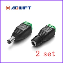 

New 4pcs Power Connector 5.5mm x 2.1mm 12V 24V Power Jack Socket for Led Strip CCTV Security Camera Cable Wire Ends Plug Adapter