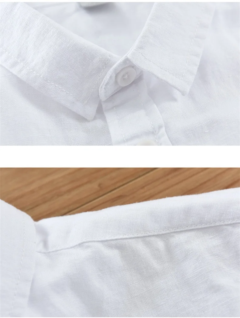 Брендовая одежда мужская рубашка с коротким рукавом льняная рубашка мужчин летние футболки хлопок белые мужские рубашки Мода Camisa masculina M-3XL