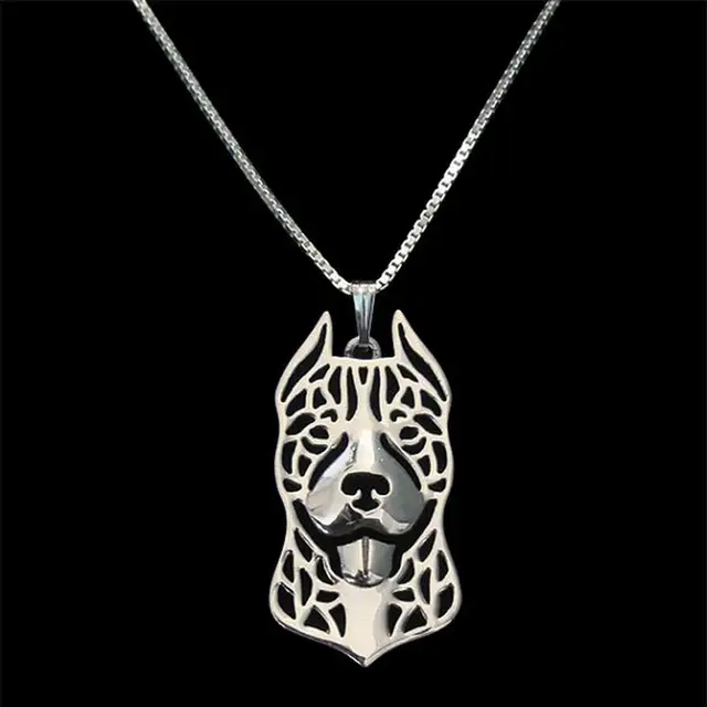 Best Price Fashion Women's Pitbull Dog Necklaces Lovers  Plated Alloy Dog Jewelry Necklaces Drop Shipping