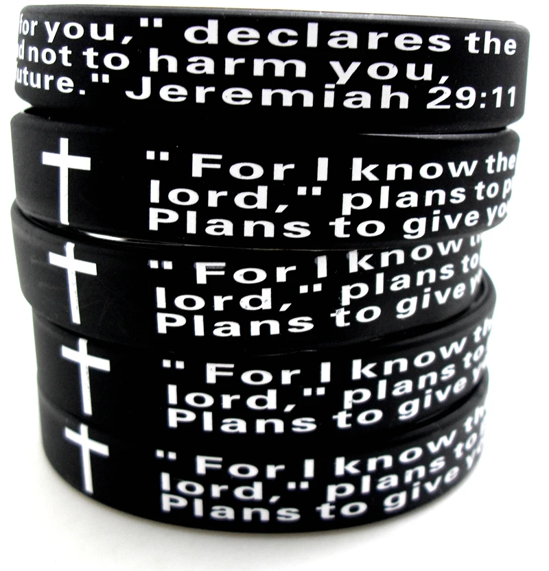 5pcs Jeremiah 2911 Silicone bracelets lord's prayer Wristbands