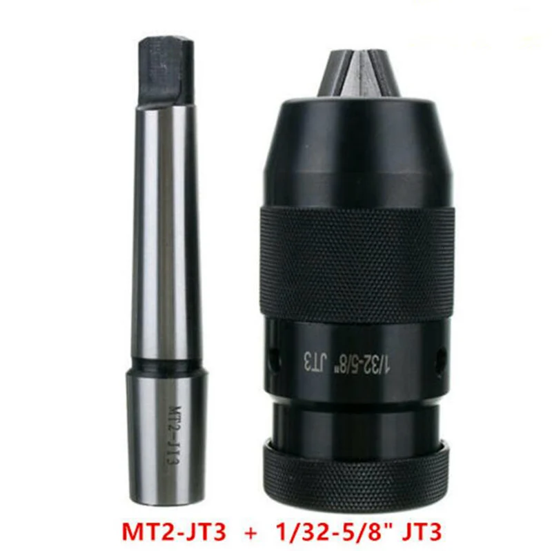 

Flat tail rod MT2-JT3 with 1/32-5/8" 3JT self-tightening chuck chuck Mohs 2 rod with drill chuck